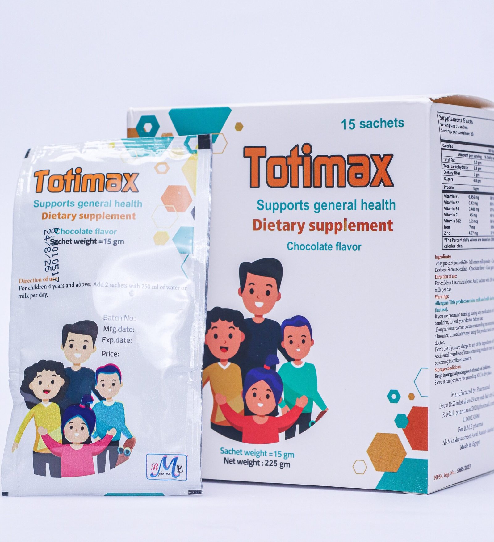 Totimax – Chocolate Whey Protein for Kids (15 Sachets)