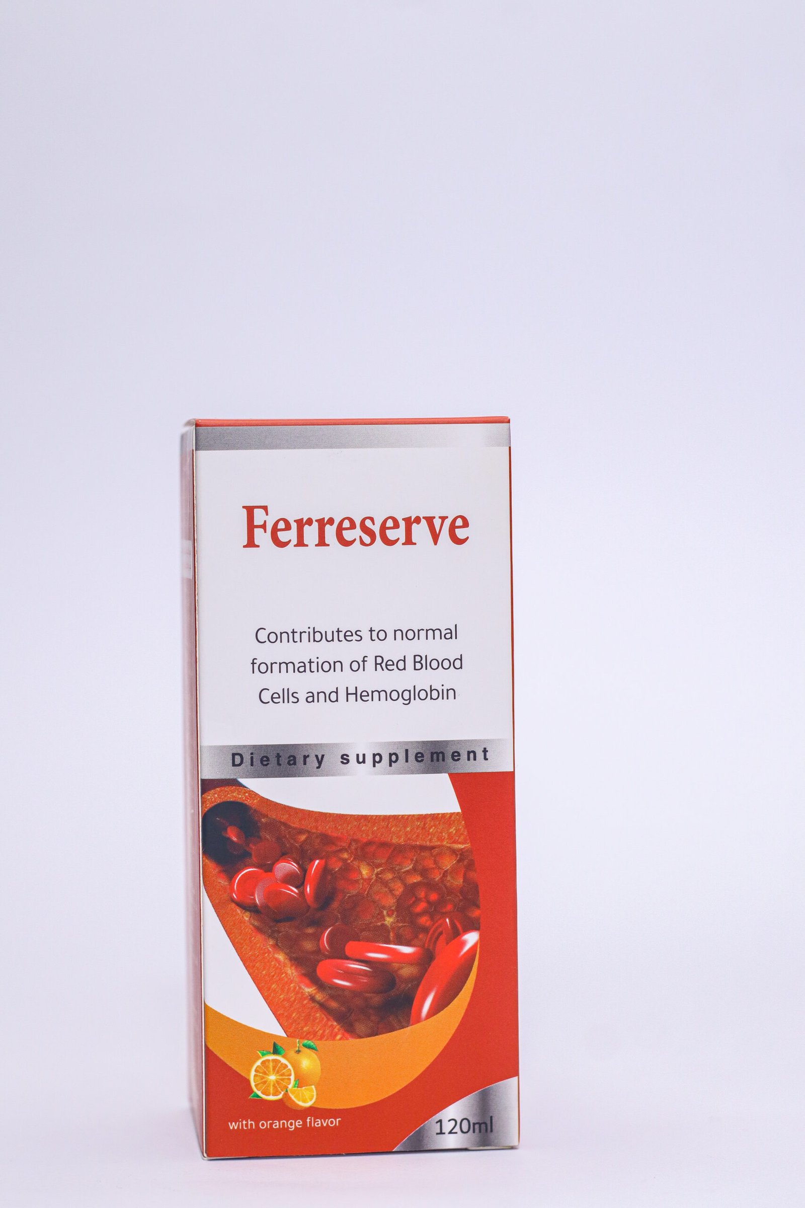 Ferreserve Syrup – Iron & Multivitamin Complex (Orange Flavor, 120ml)